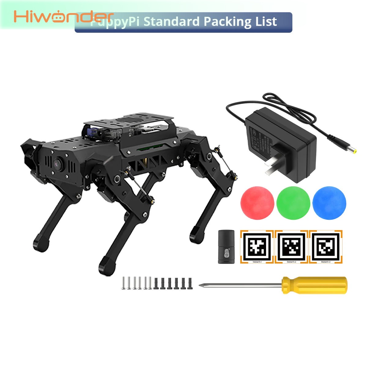 Raspberry Pi 5 8Gb Kit - Hiwonder PuppyPi スタンダードキット 四足歩行ロボット犬 ROSロボット Raspberry