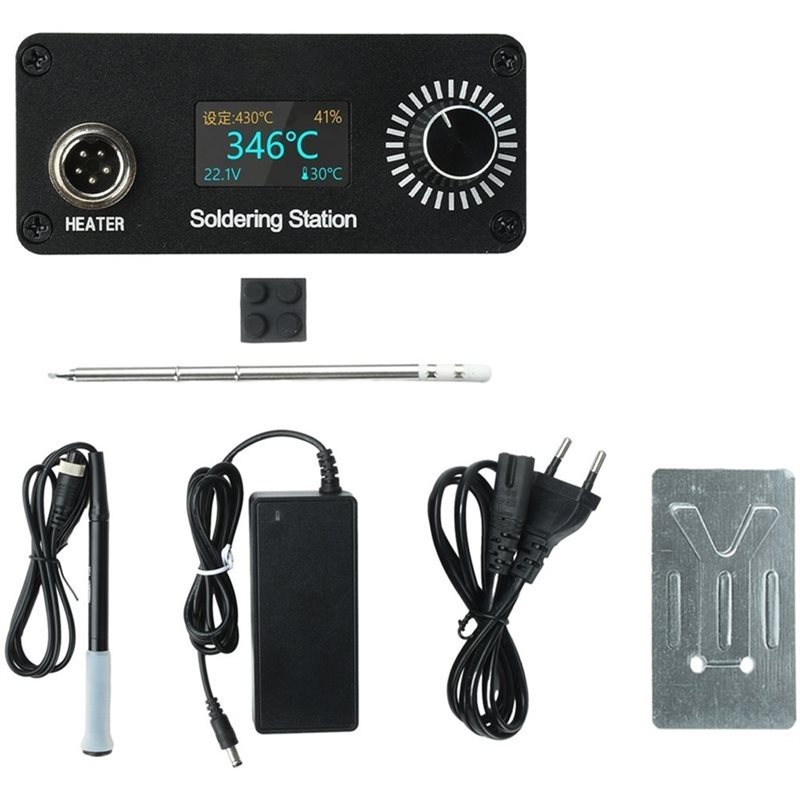 Soldering Station T12 Oled - B23B T12 家庭用修理はんだ付けステーションポータブルミニデジタルはんだごてツールキットプロフェッショナル OLED ディスプレイ EU