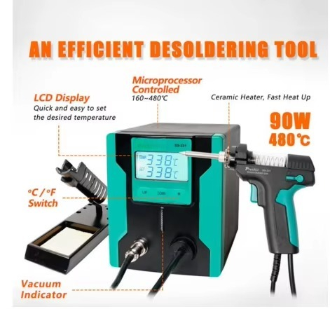 ESD安全対策済み SS-331H デジタル電動はんだ除去ポ - Desoldering Gun Vacuum Electric のレビューと価格