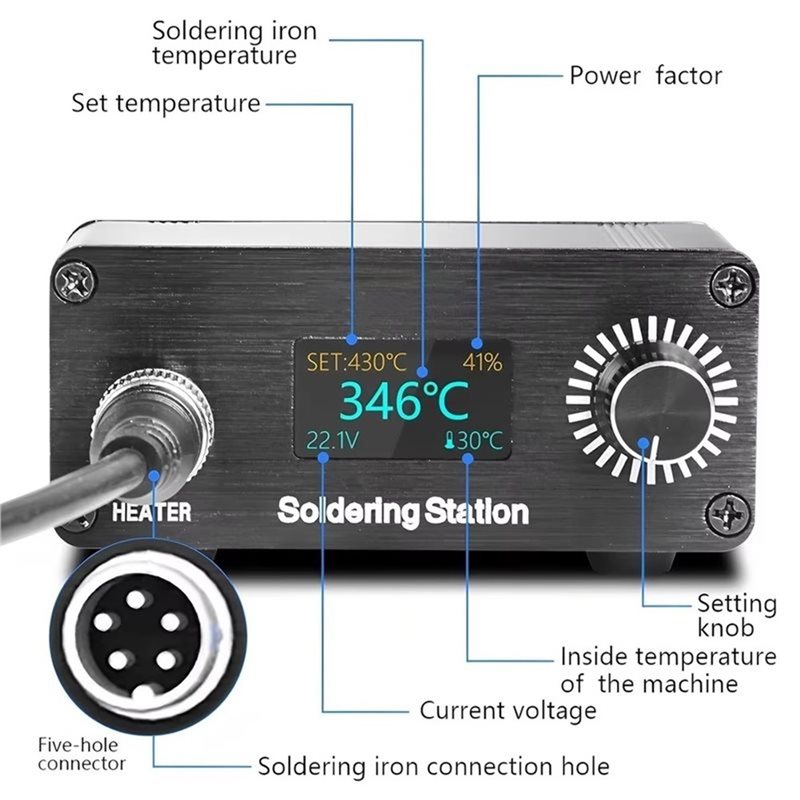 ABYN-Professional T12 ポータブルミニデ - Soldering Station T12 Oled のレビューと価格